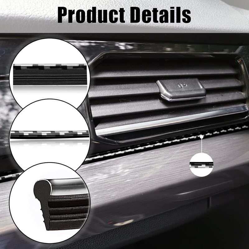 OSIFIT Car Interior Trim Strips,Universal 16.4 ft Car Electroplating Decoration Styling Door Dashboard, Flexible Interior Trim Accessories with Installing Tool(Carbon) - Image 3